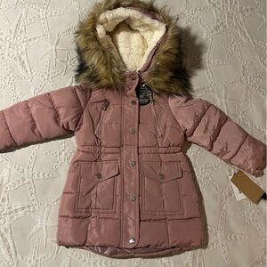 Steve Madden Dusty Pink Faux Fur Coat